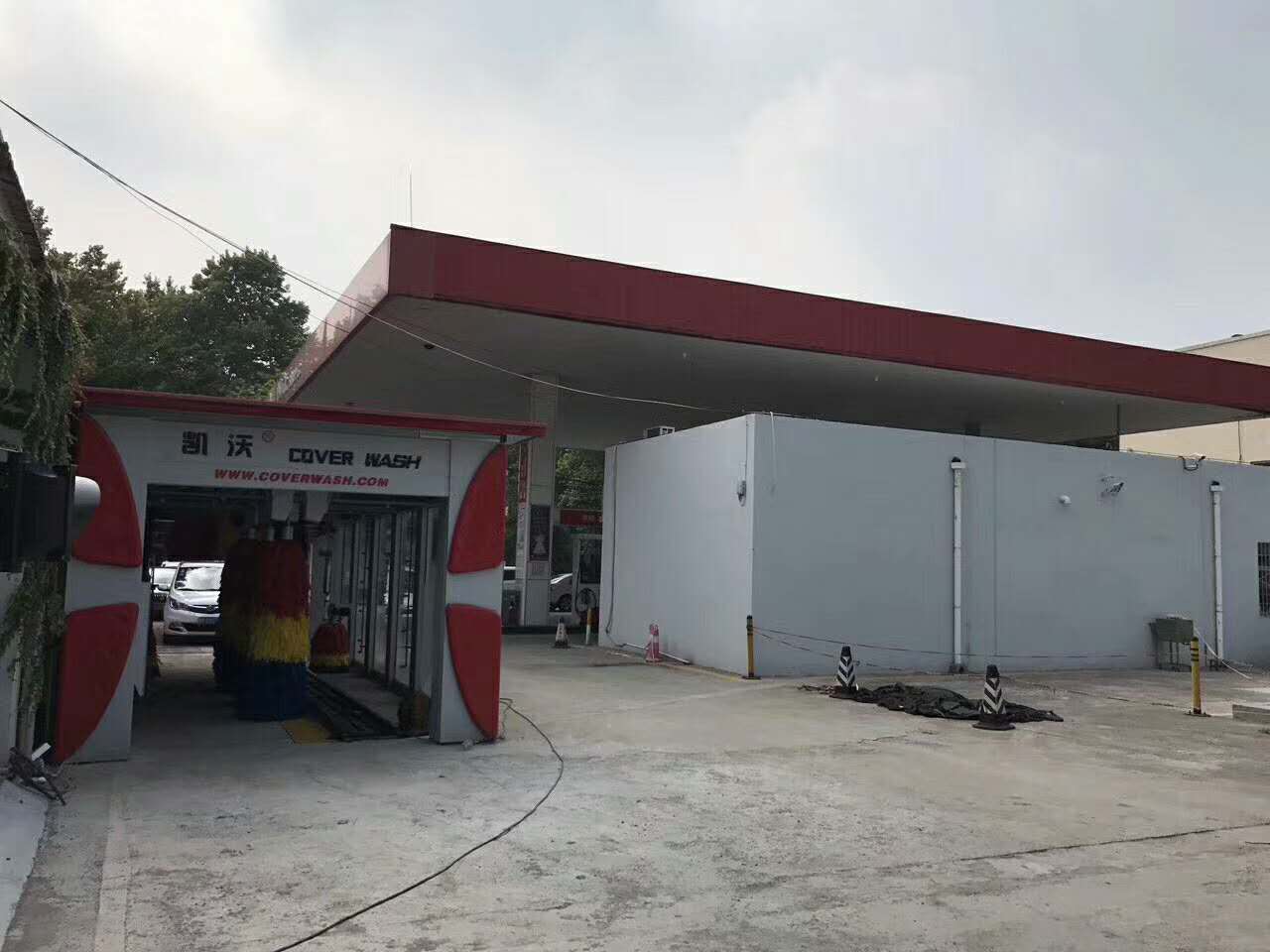 河南新鄉衛濱區中國石化5號站，洗車正式開業