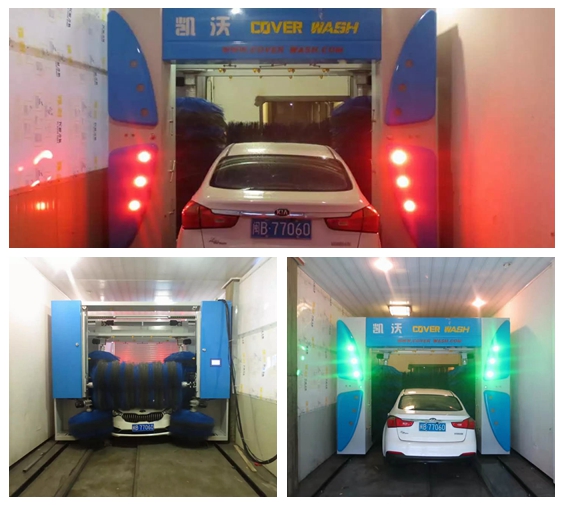 中國福建省莆田市仙游縣速七汽車服務中心安裝歐標凱沃龍門5刷電腦洗車機