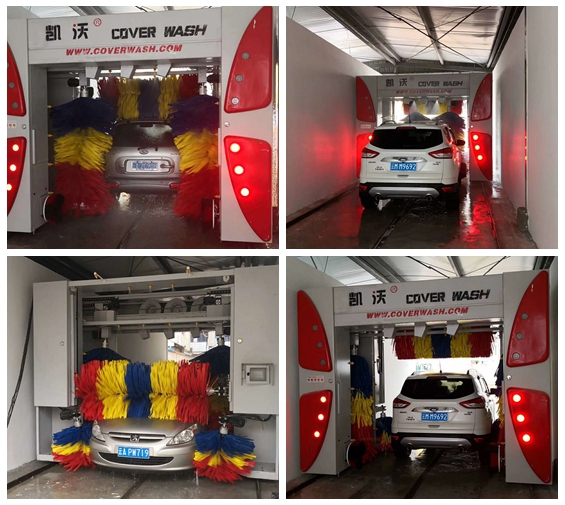 中國云南寶山隆陽區安裝凱沃龍門7刷電腦洗車機…安裝調試階段中