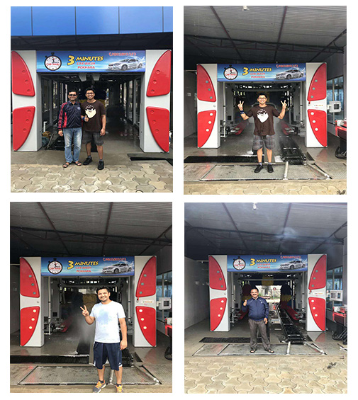 尼泊爾安裝凱沃11刷電腦洗車機！客戶非常滿意